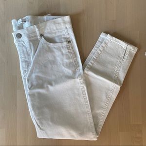 LOFT Modern Skinny White Ankle Jeans